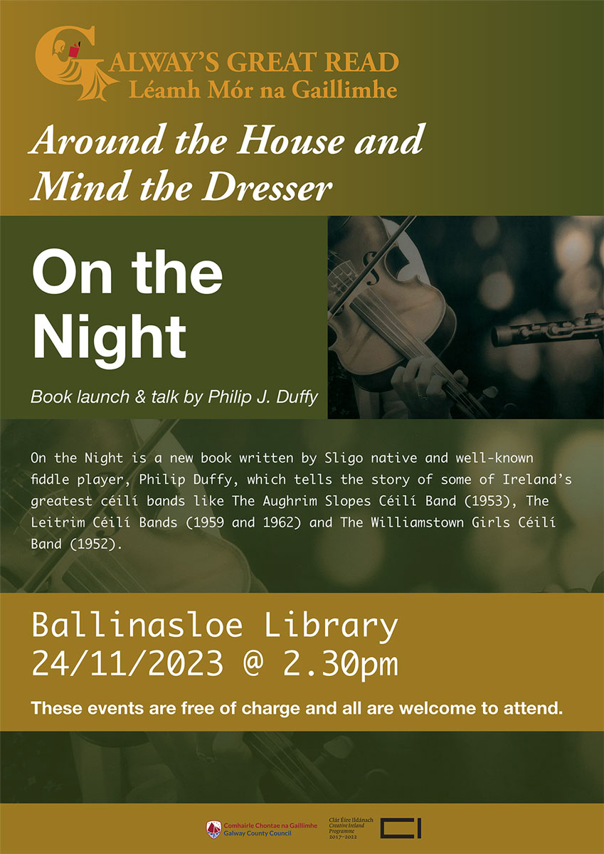 On The Night Book Launch and Talk by Philip Duffy - Ballinasloe Library on Saturday 24th November at 2.30pm